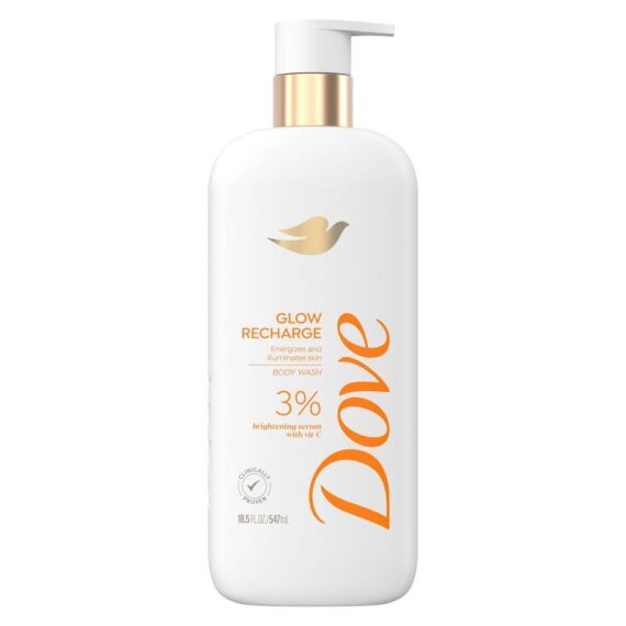 Dove Glow Recharge Women’s Body Wash 3% Brightening Serum with Vitamin C 547ml