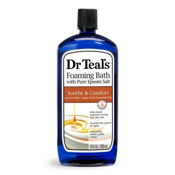 Dr. Teal’s Foaming Bath with Epsom Salt + Glow and Radiance Vitamin C & Citrus Essential Oils