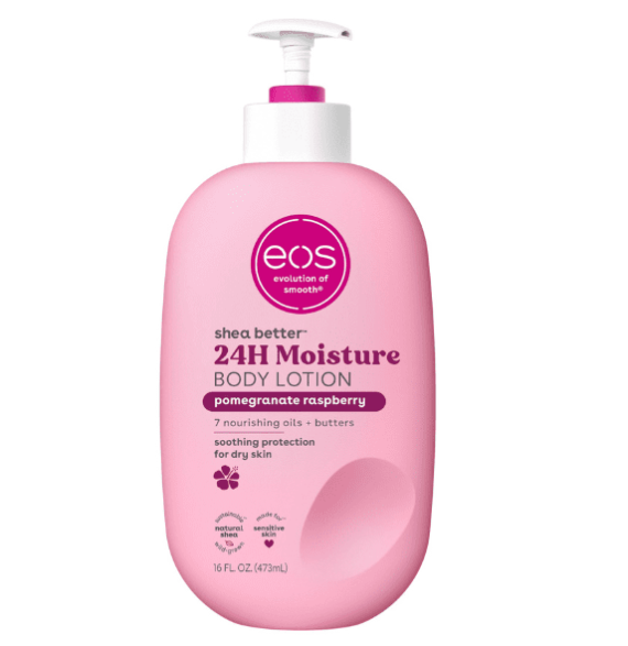 Eos Shea Better Body Lotion- Pomegranate Raspberry 24h Moisture – 16 Oz